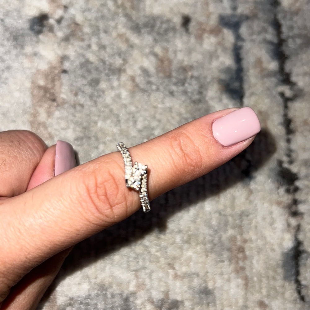 White gold ring